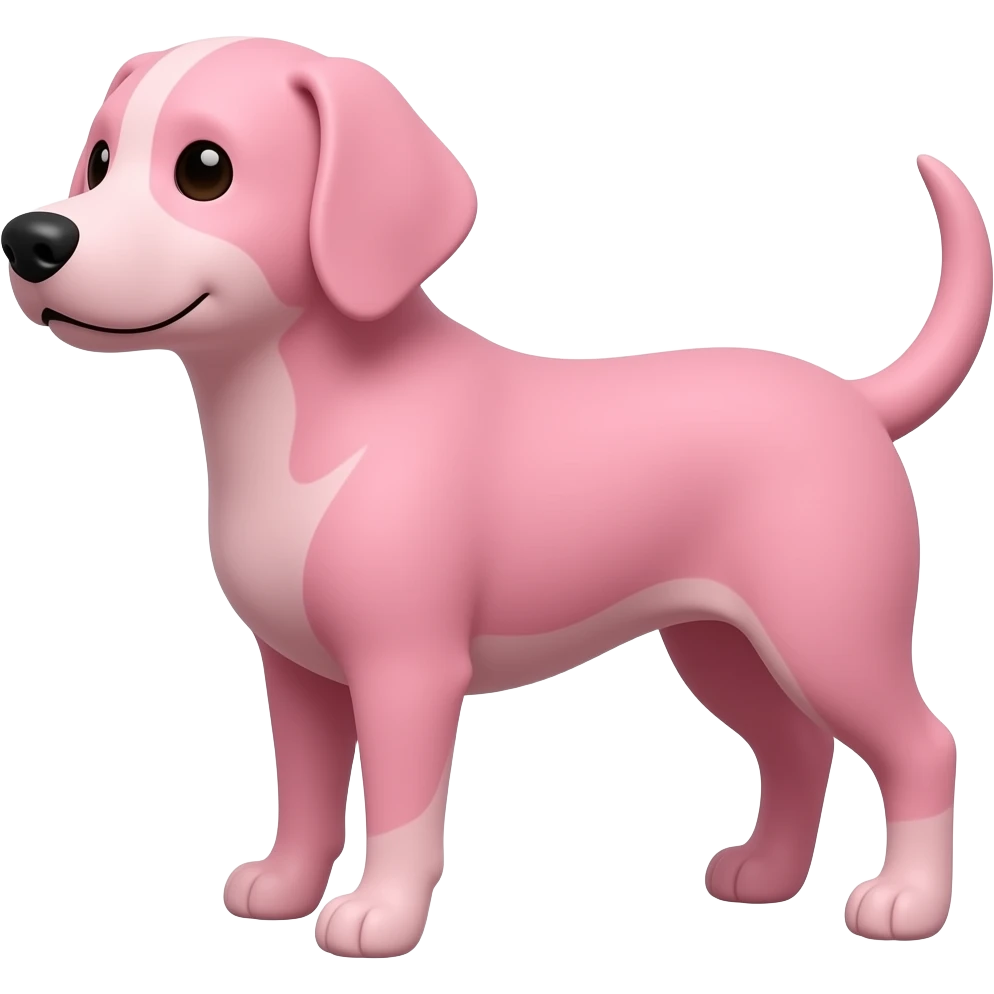 pink dog emoji