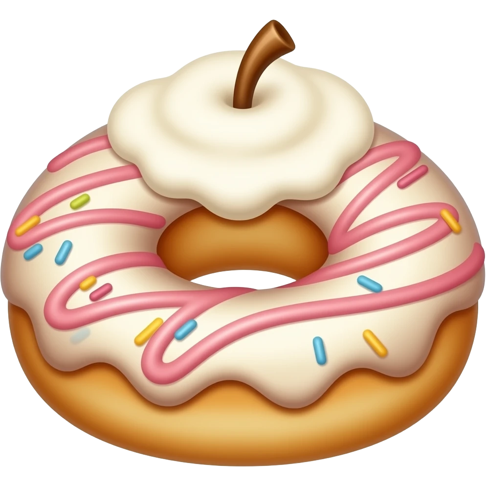 Beignet à la pomme et chantilly emoji