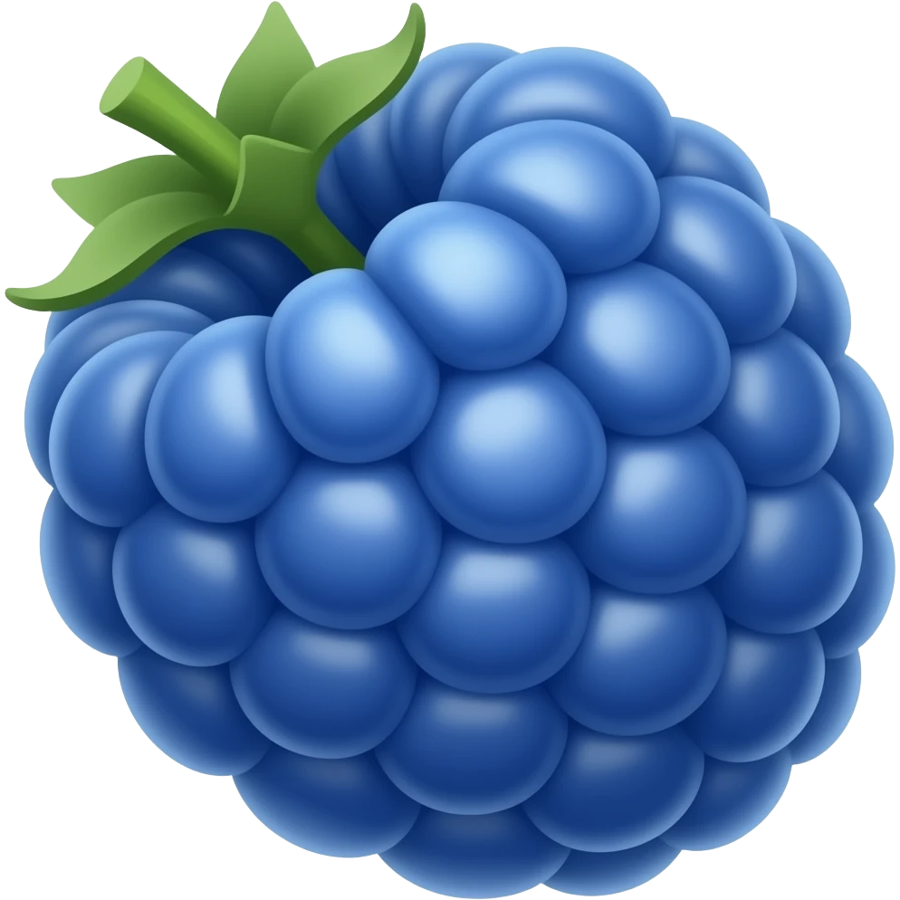 Blue raspberry emoji