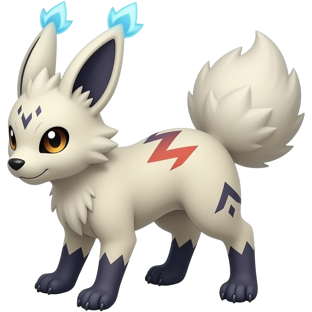 Pyroar-Furret-Shinx-Luxio-Luxray-Fakémon-hybrid emoji