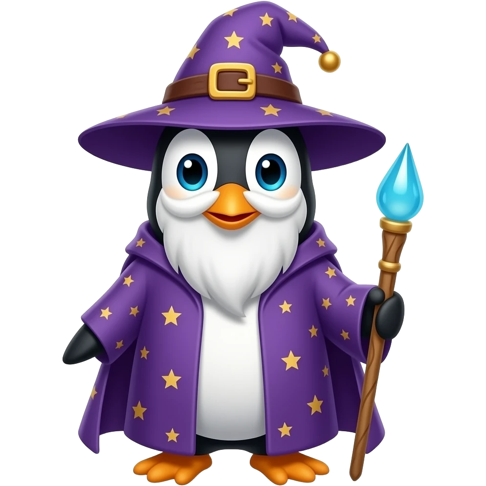 Penguin Wizard emoji