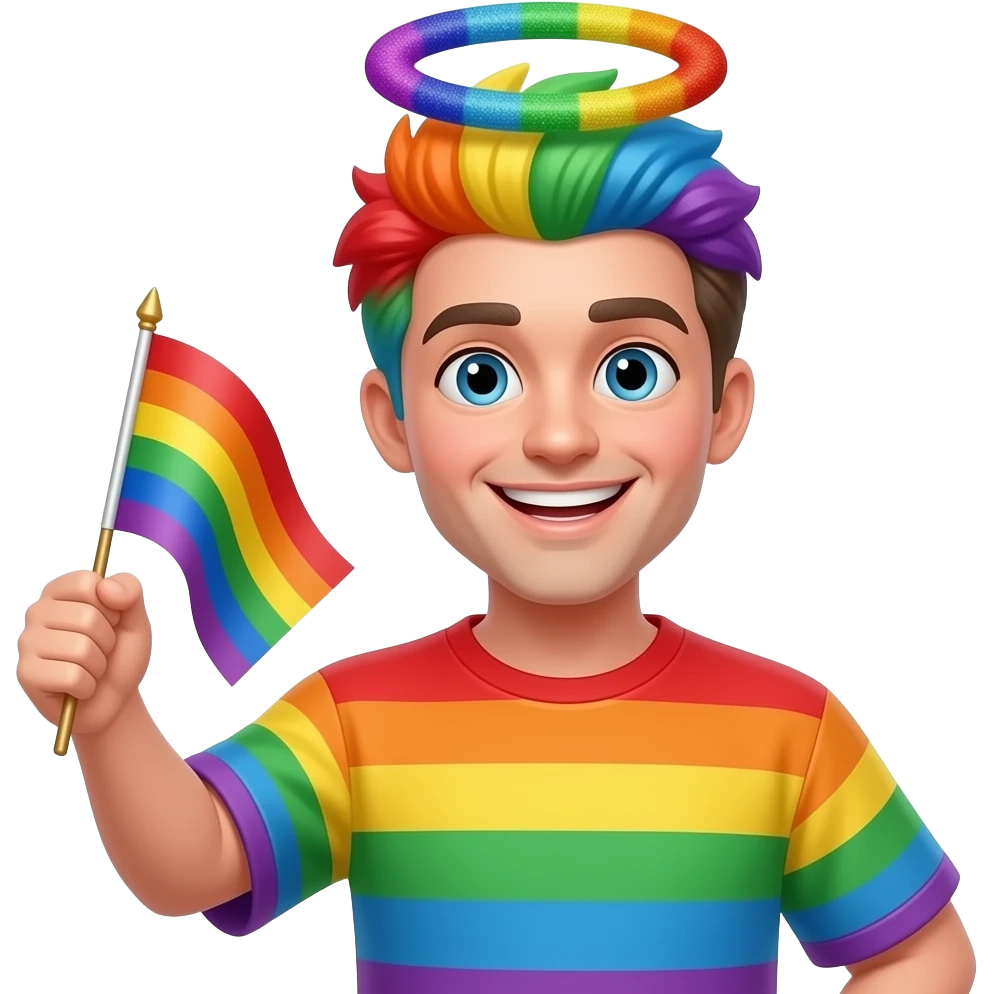 make the gayest emoji ever, even more gay. the gayness is bigger than the universe emoji