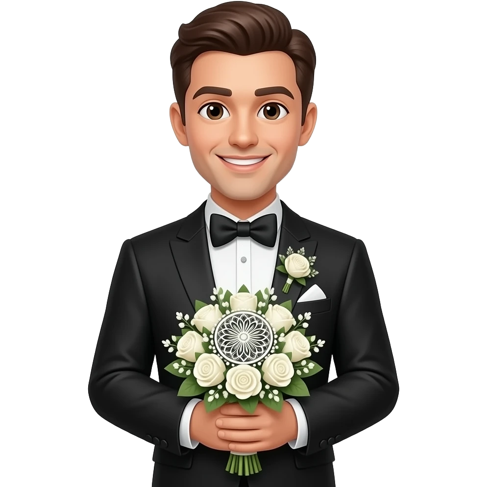groom with wedding mundavlya emoji