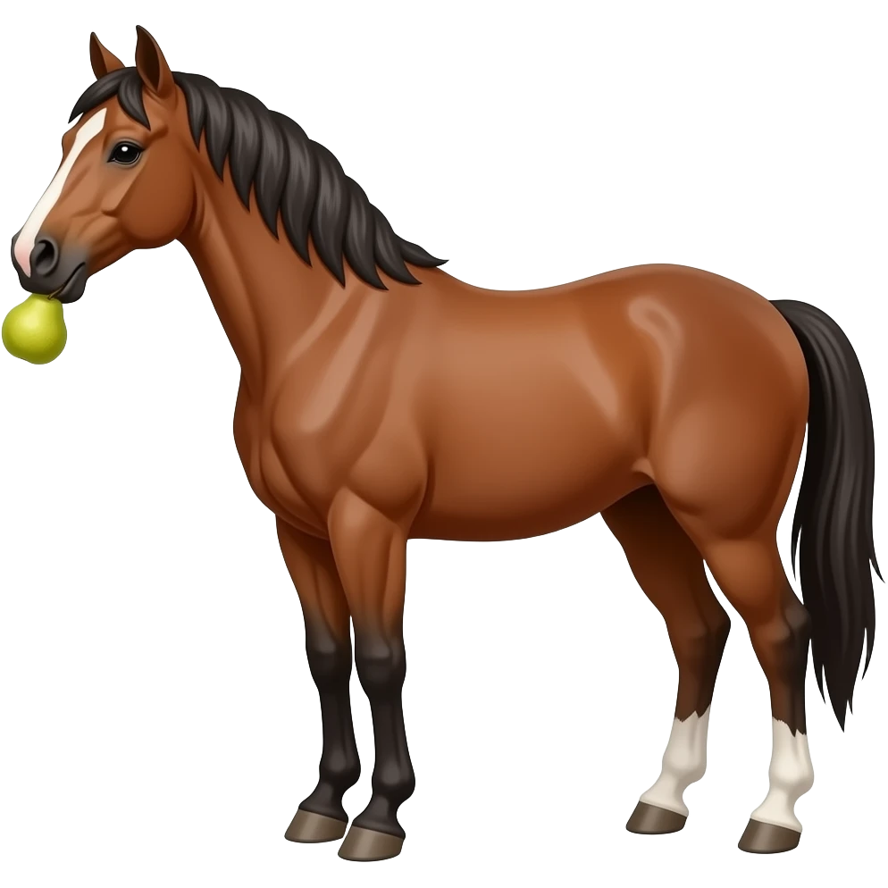 🐎🍐 horse eats pear emoji