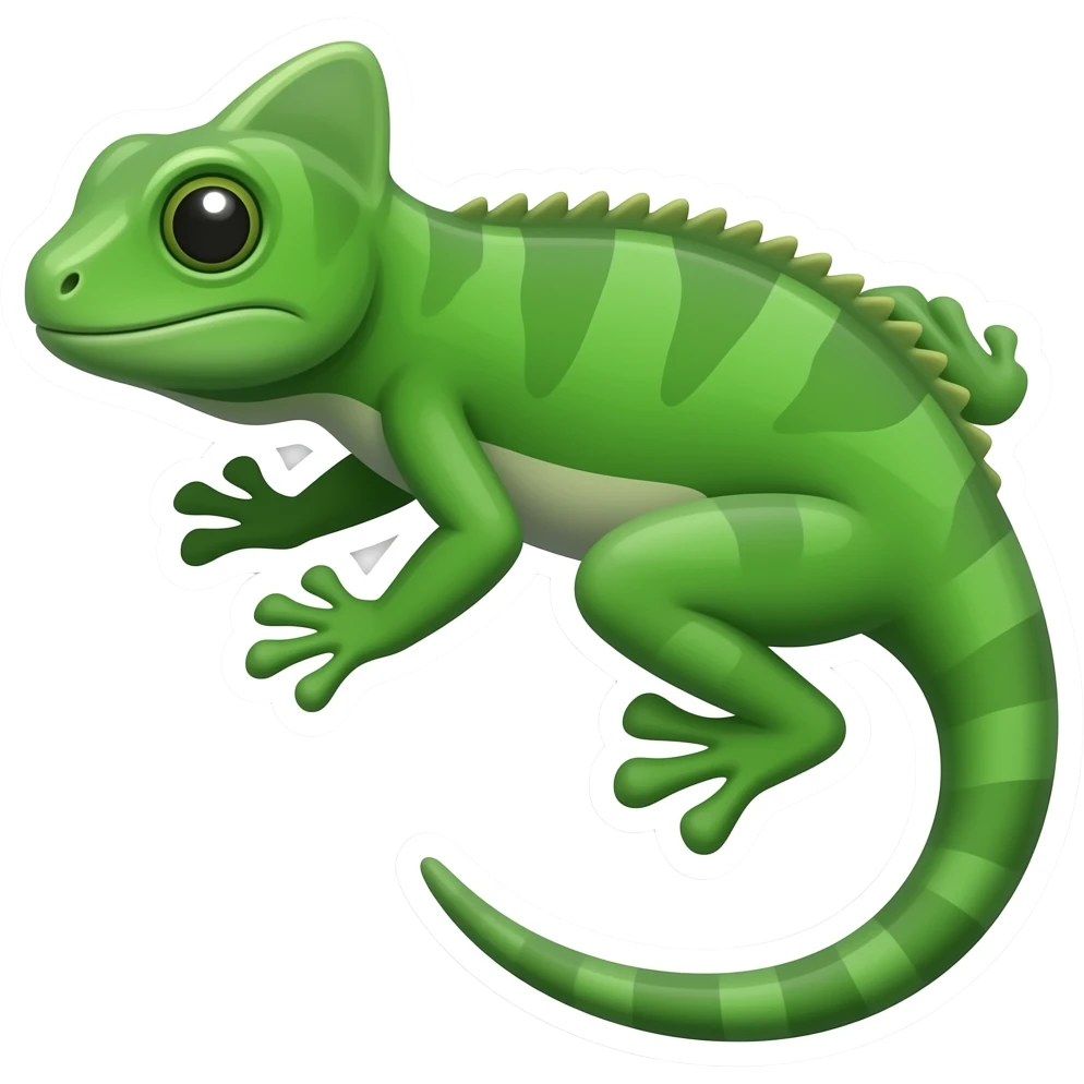 I want a tom the lizard sticker emoji