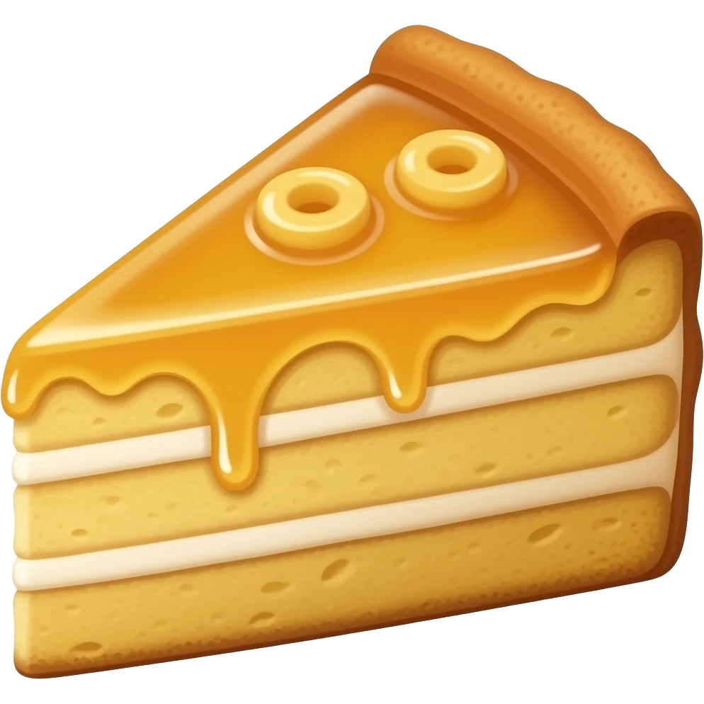 Красивый кусок торта медовик emoji
