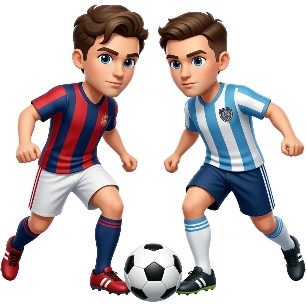 2 SOCCER PLAYERS DOING A CONTRATTAC WITH A Ball emoji