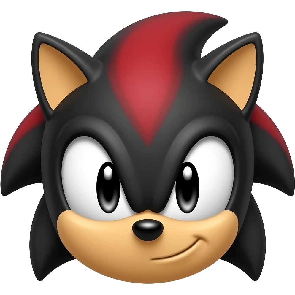 Shadow the hedgehog face emoji
