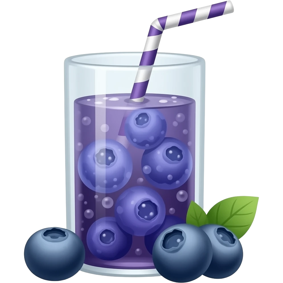 Blueberry soda emoji