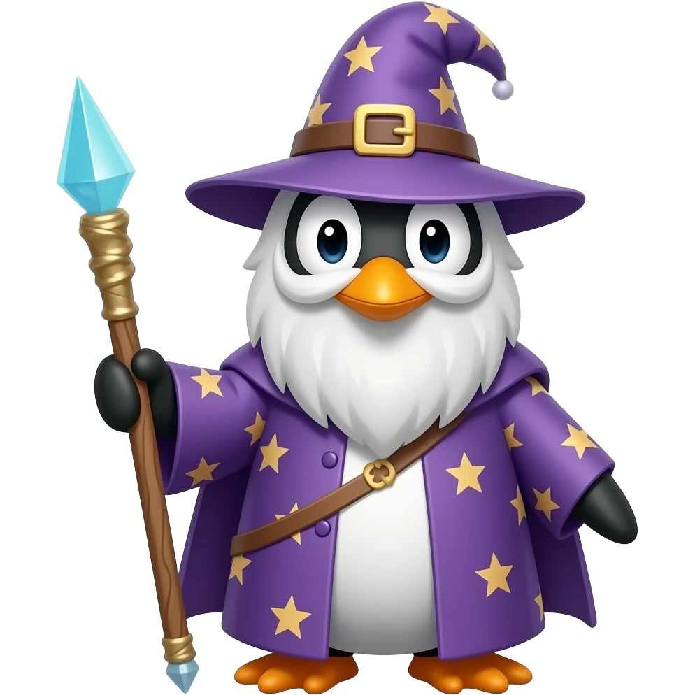 Penguin Wizard emoji
