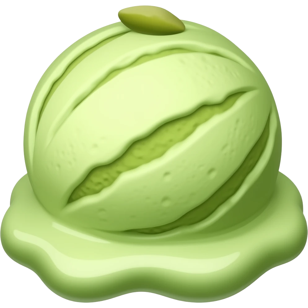 Roasted pistachio ice cream emoji