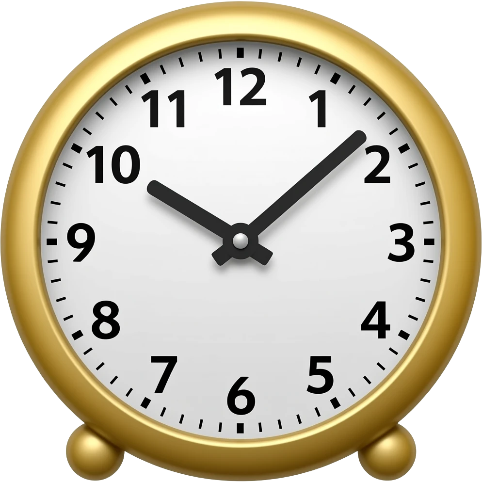 standing clock emoji