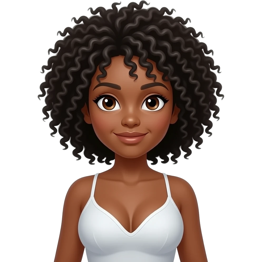 black girl with big boobs and afro emoji