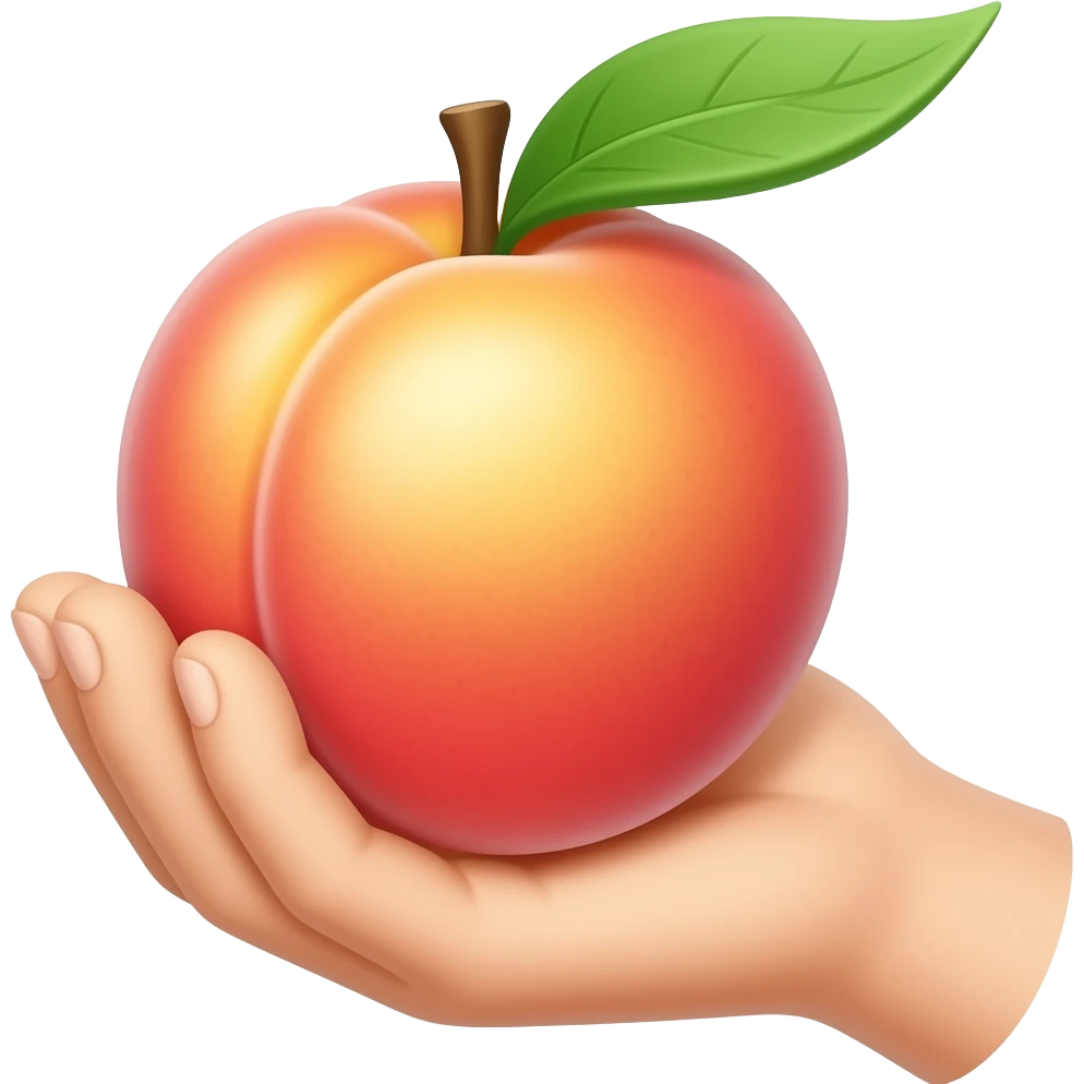 🍑+ 🖐️ emoji