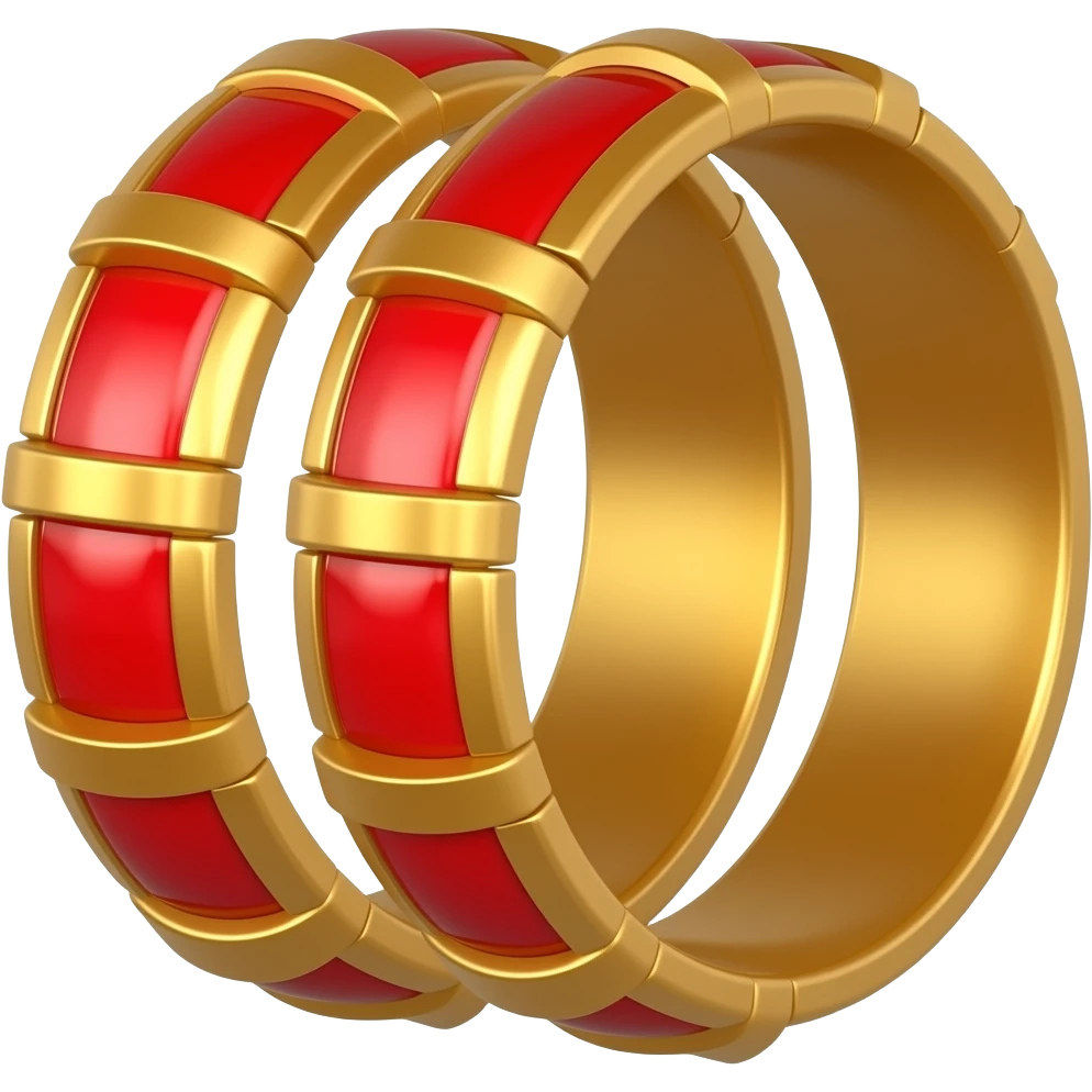 Red and golden combo bangles emoji