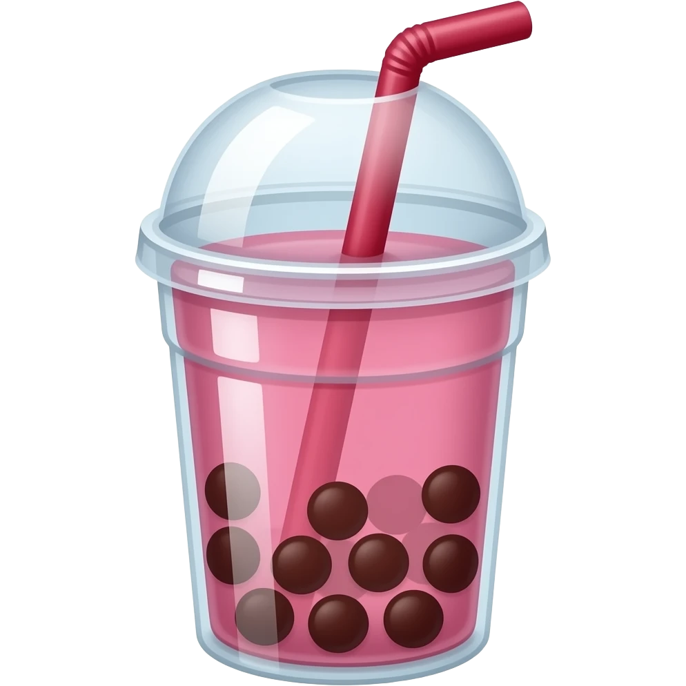 Normal boba raspberry flavour emoji