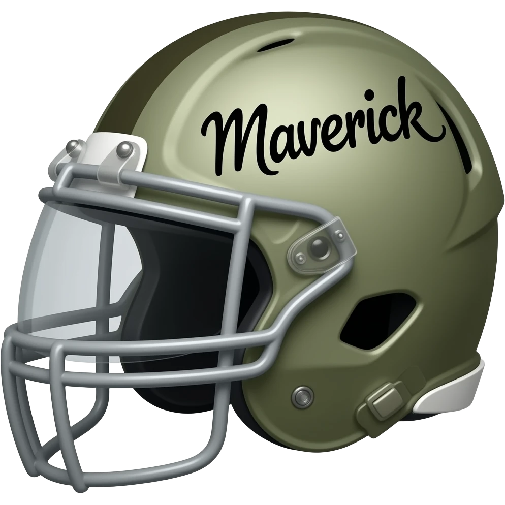 Real 2000 sf helmet with maverick written on it emoji