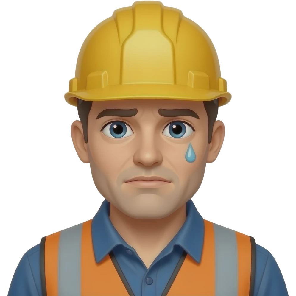 construction worker head shot emoji