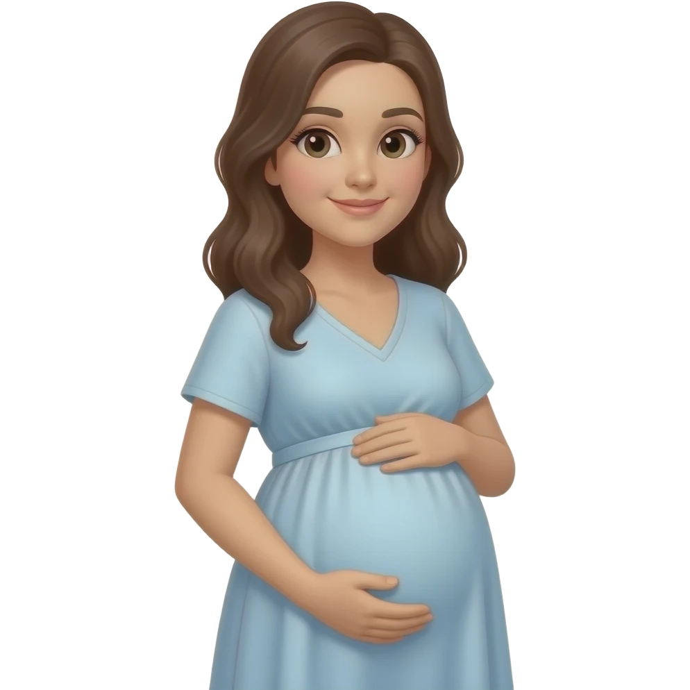 please change the pregnant woman to make her look younger emoji