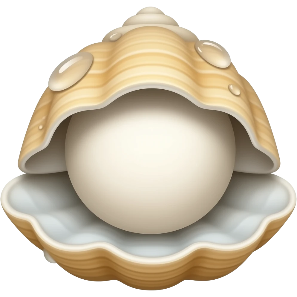 shell half open and wet emoji