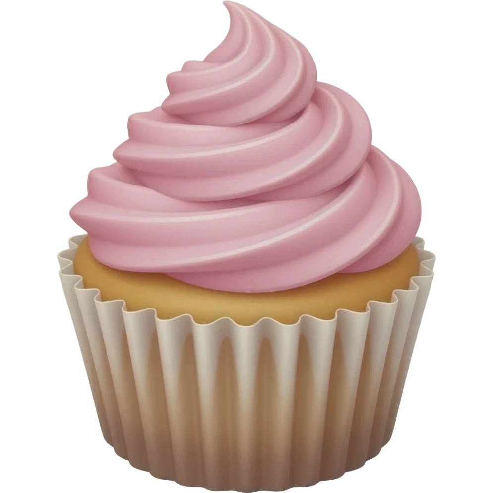 Cupcake with pink icing emoji