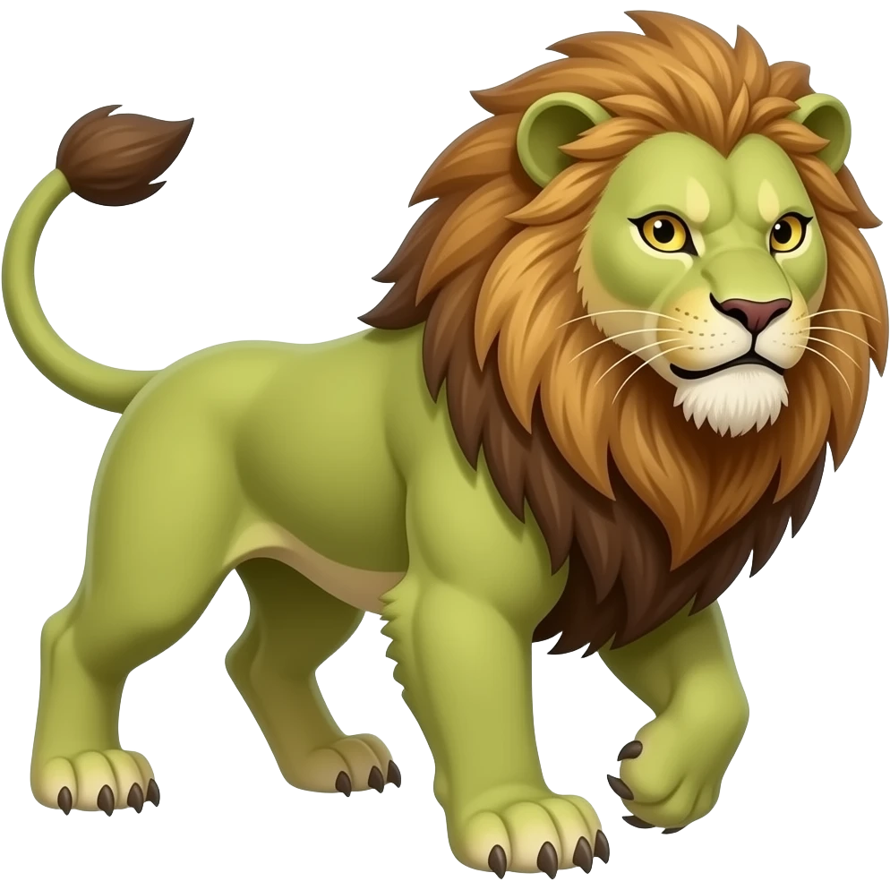 Final form of Emerald Meowzer, Stage 3, grown up, Fierce, lion-like emoji