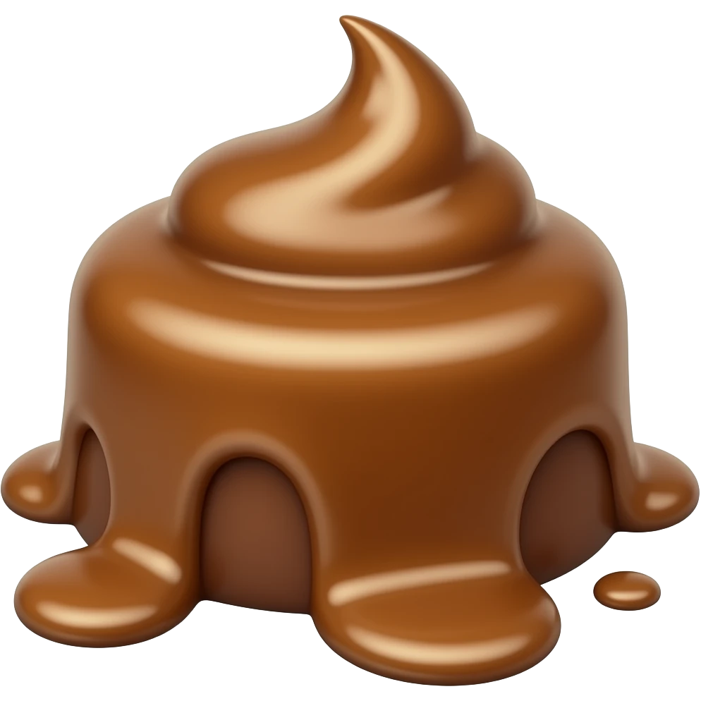 Melted fudge emoji