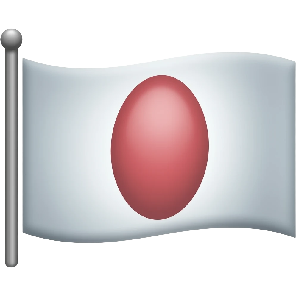 White flag with ovoid on it emoji