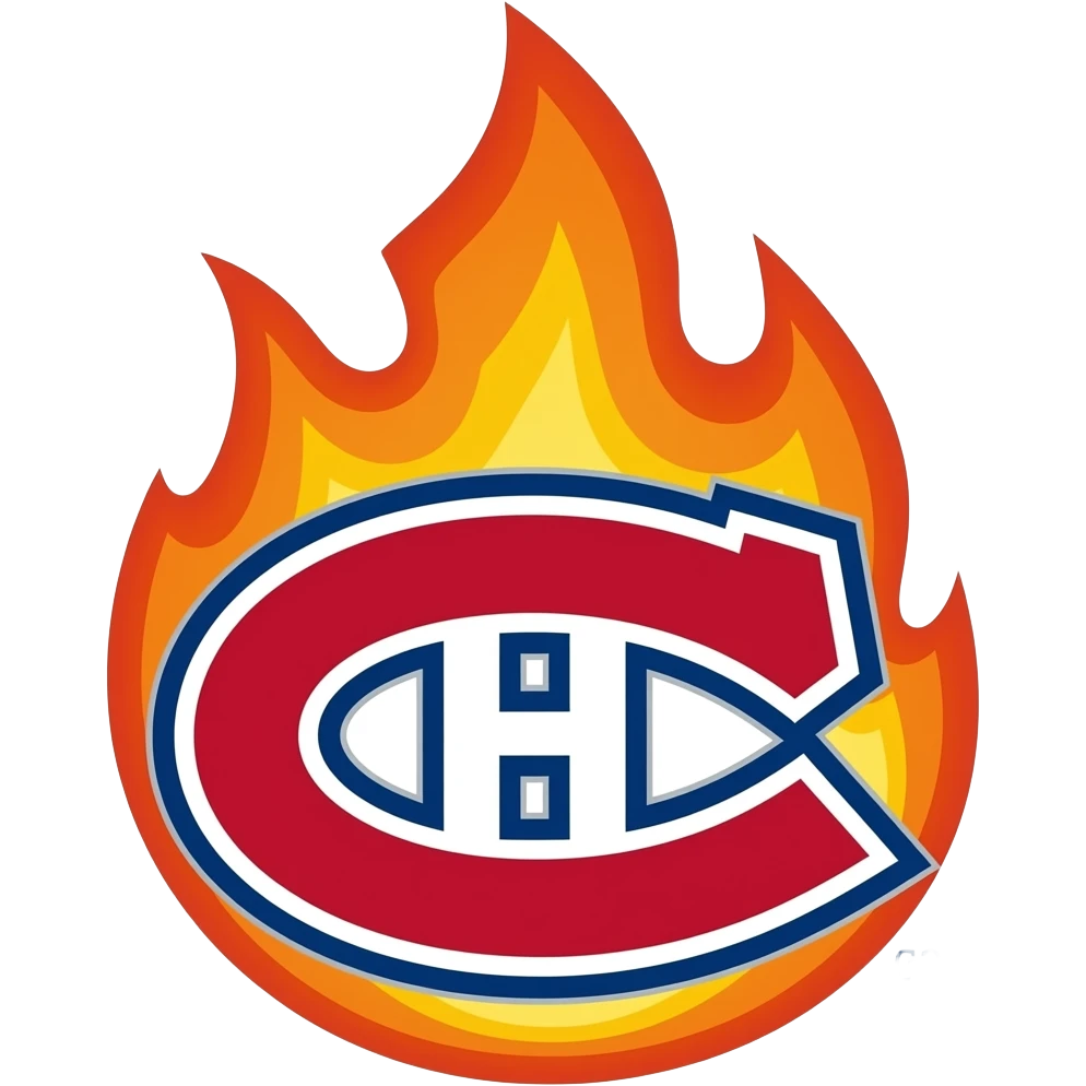 Montreal Canadiens logo on fire emoji