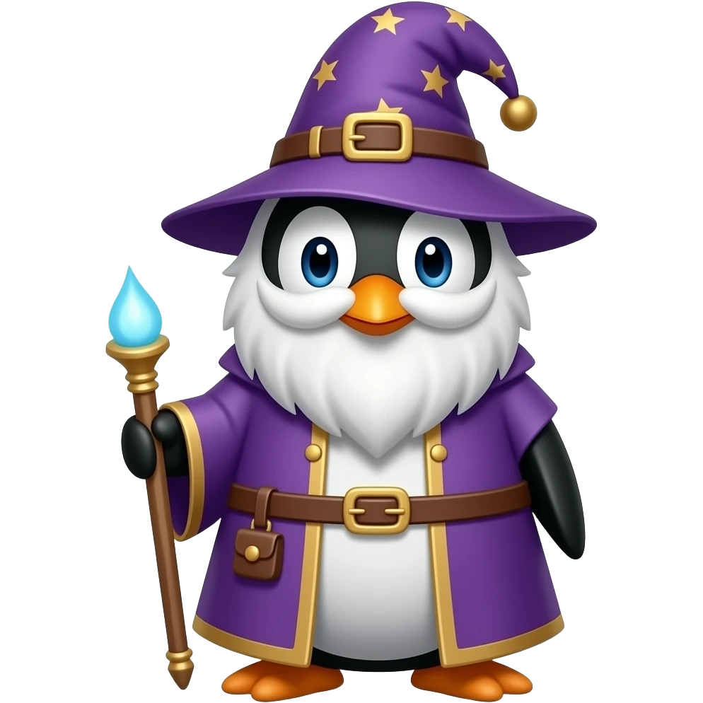 Penguin Wizard emoji