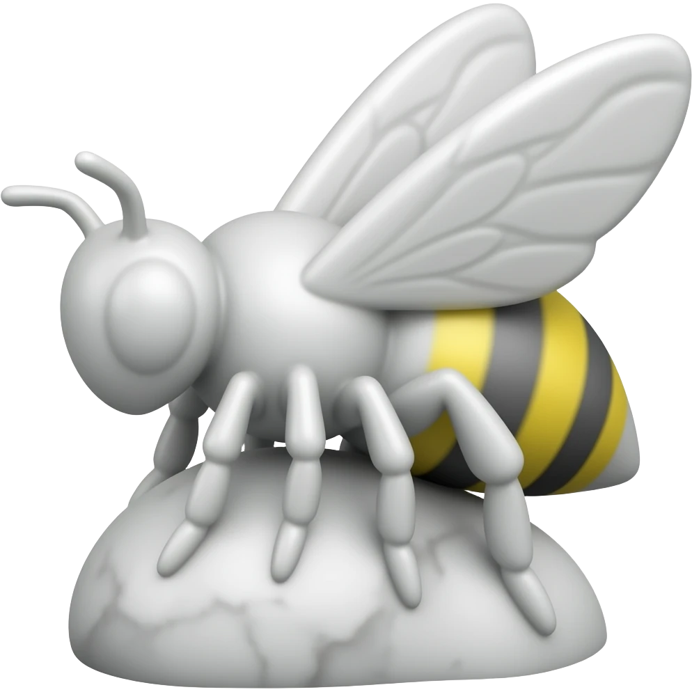 marble bee statue emoji