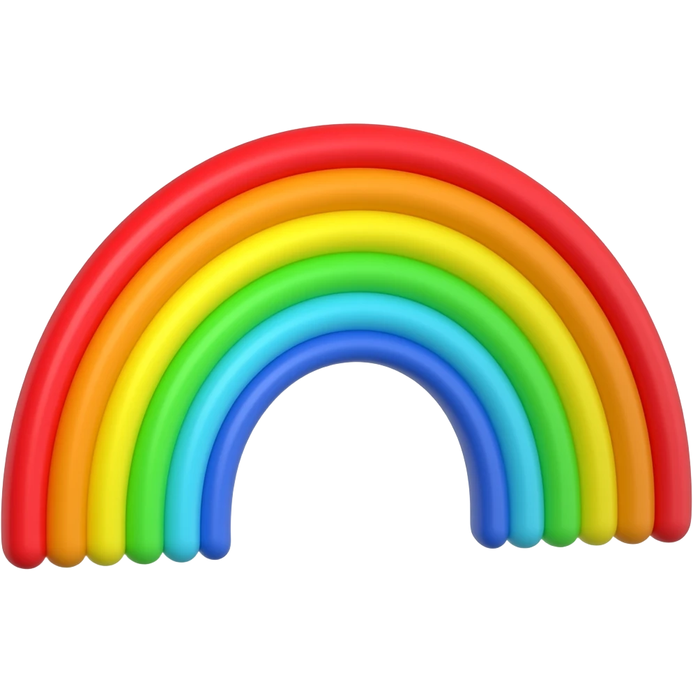 Rainbow, transparent background emoji
