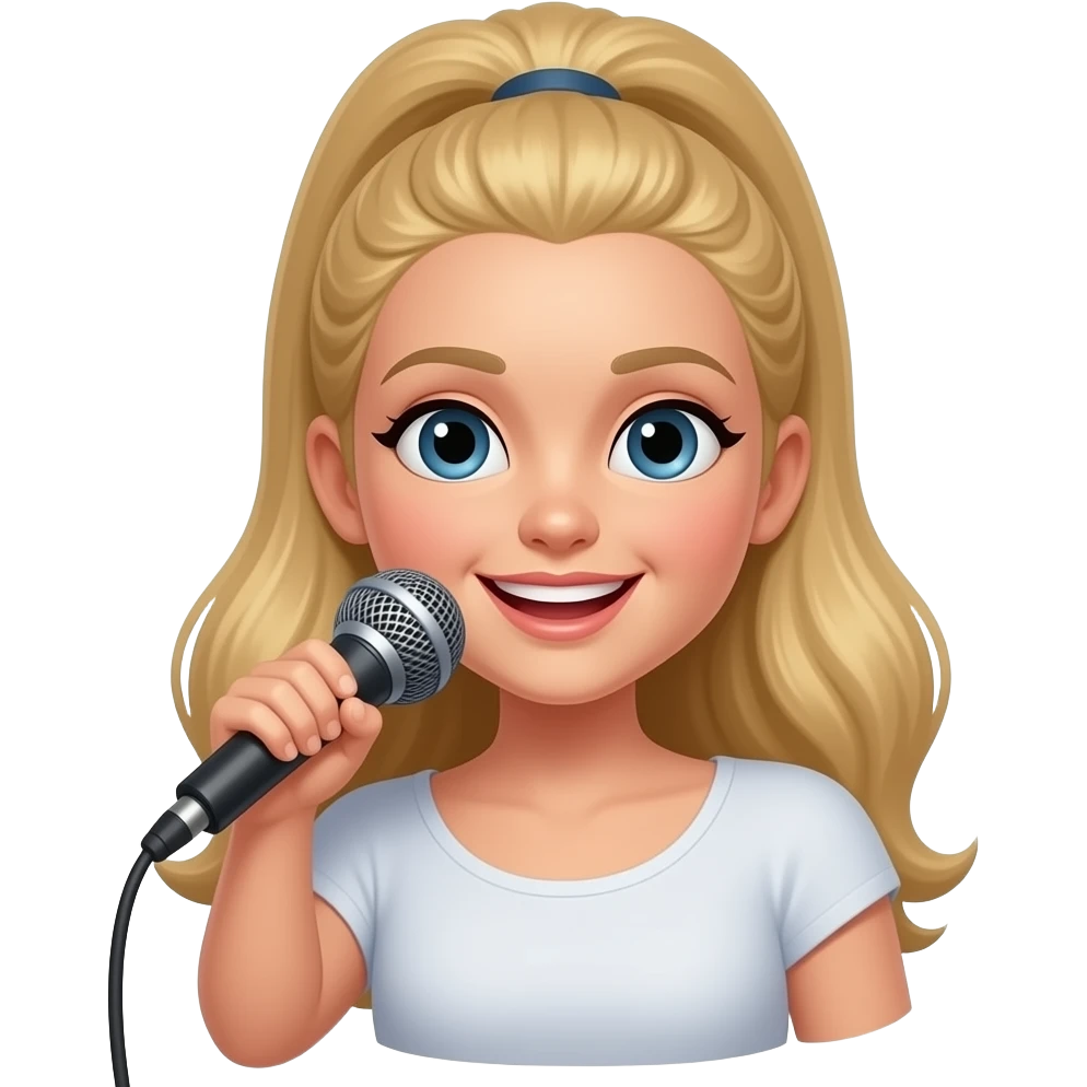 the sing emoji