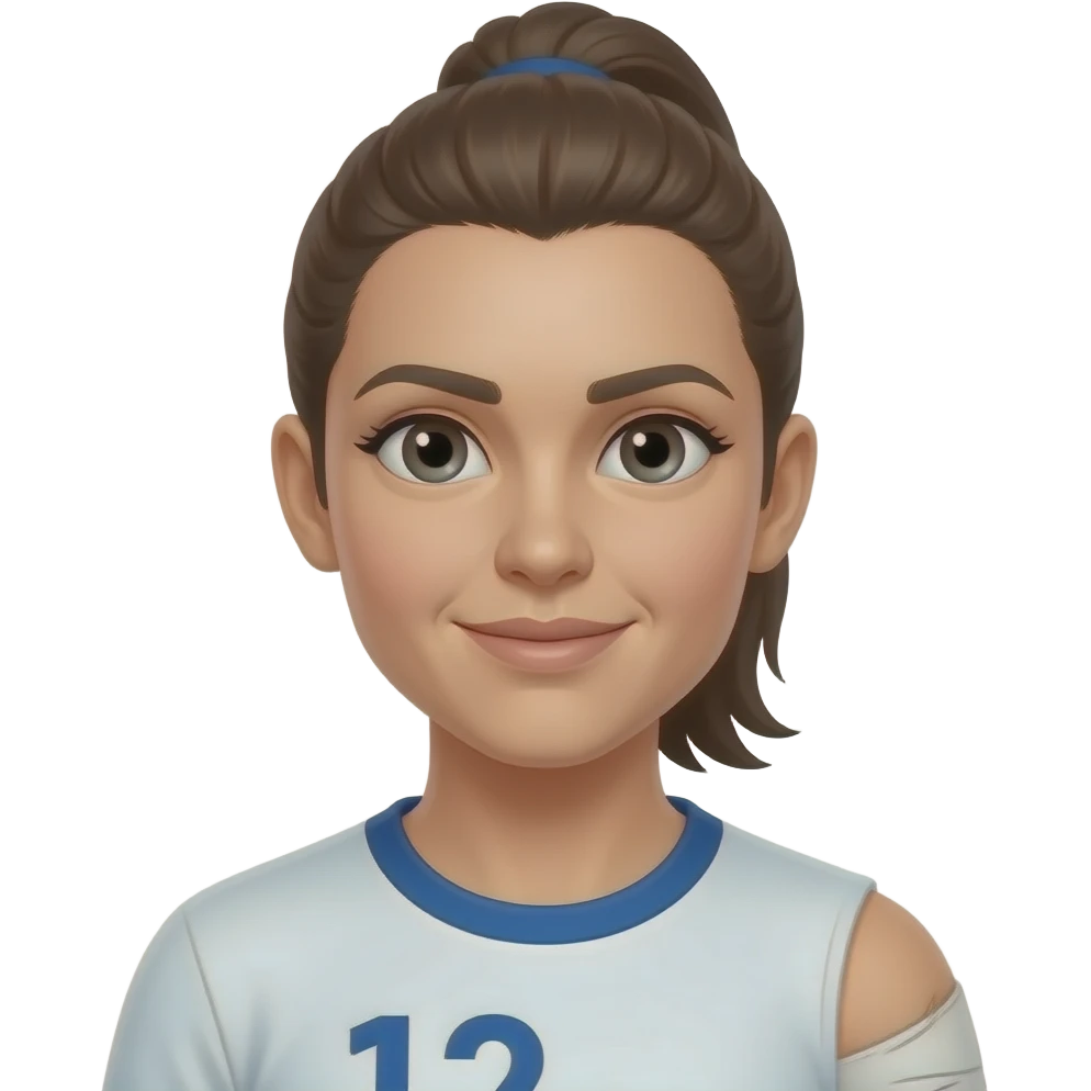 a soccer player with her leg injured emoji