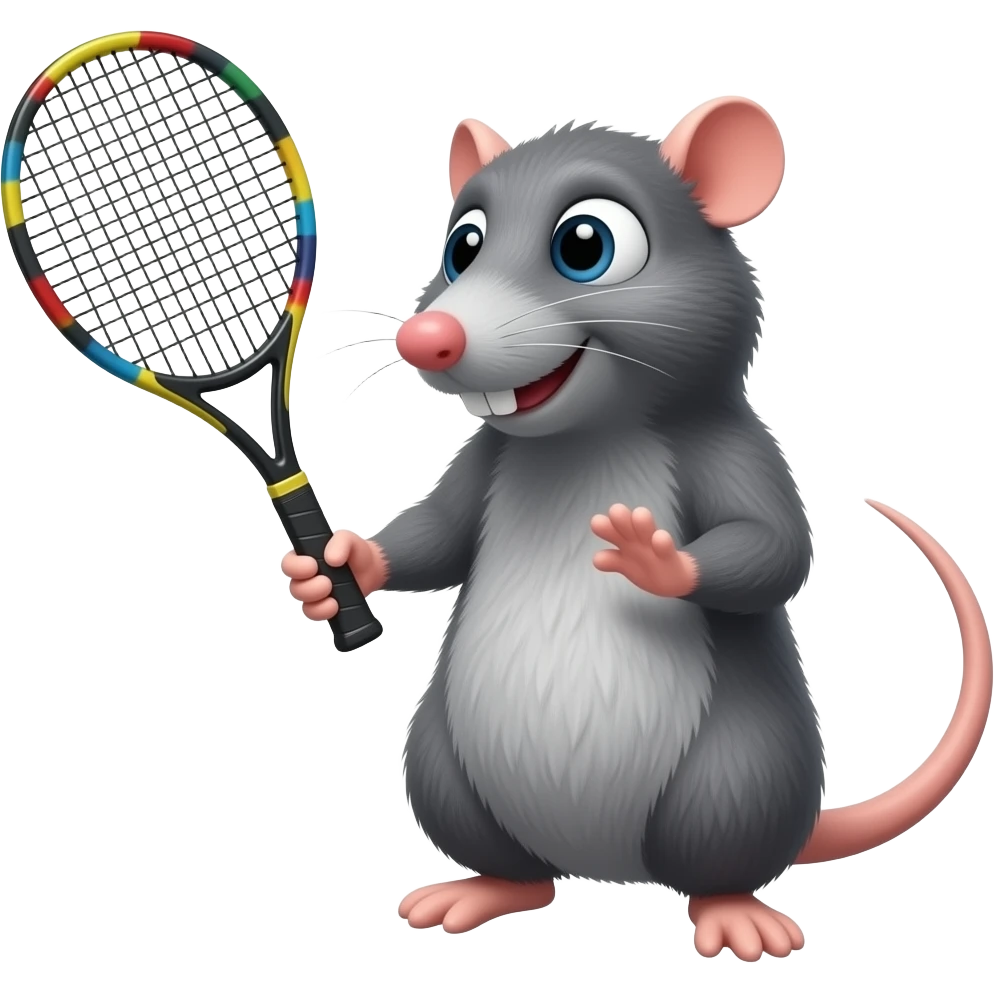imploring mole with a padel racket emoji