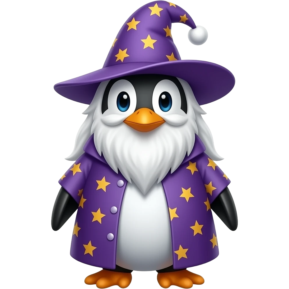 Penguin Wizard emoji