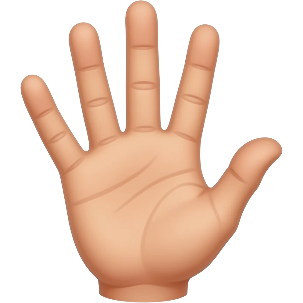 hand holding up 5 fingers emoji