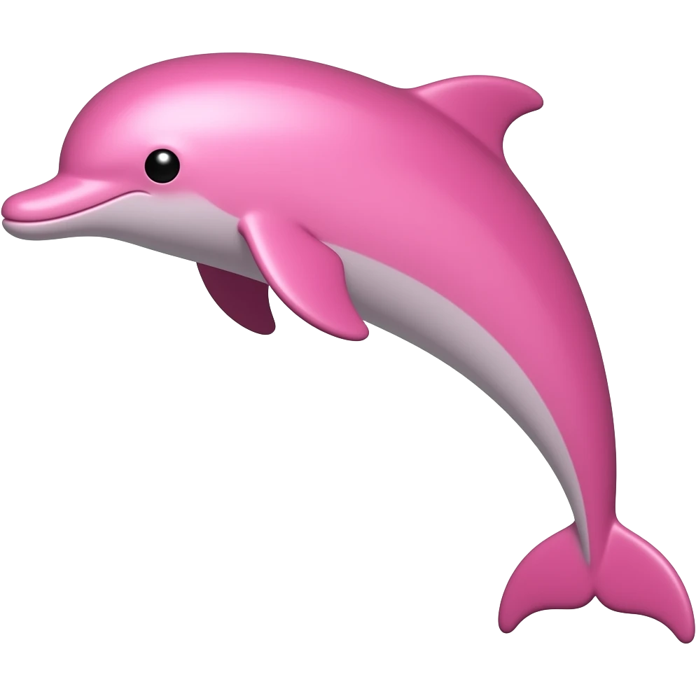 Pink dolphin emoji