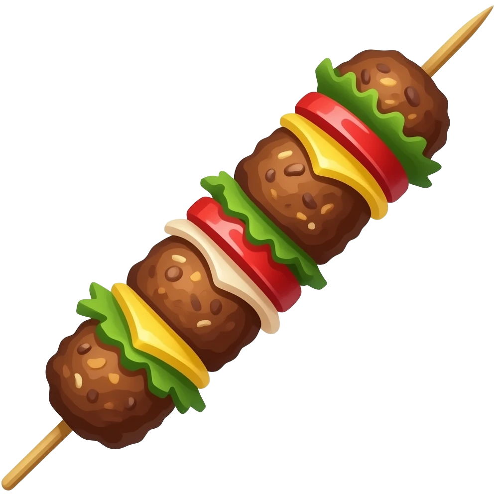 Skewered emoji