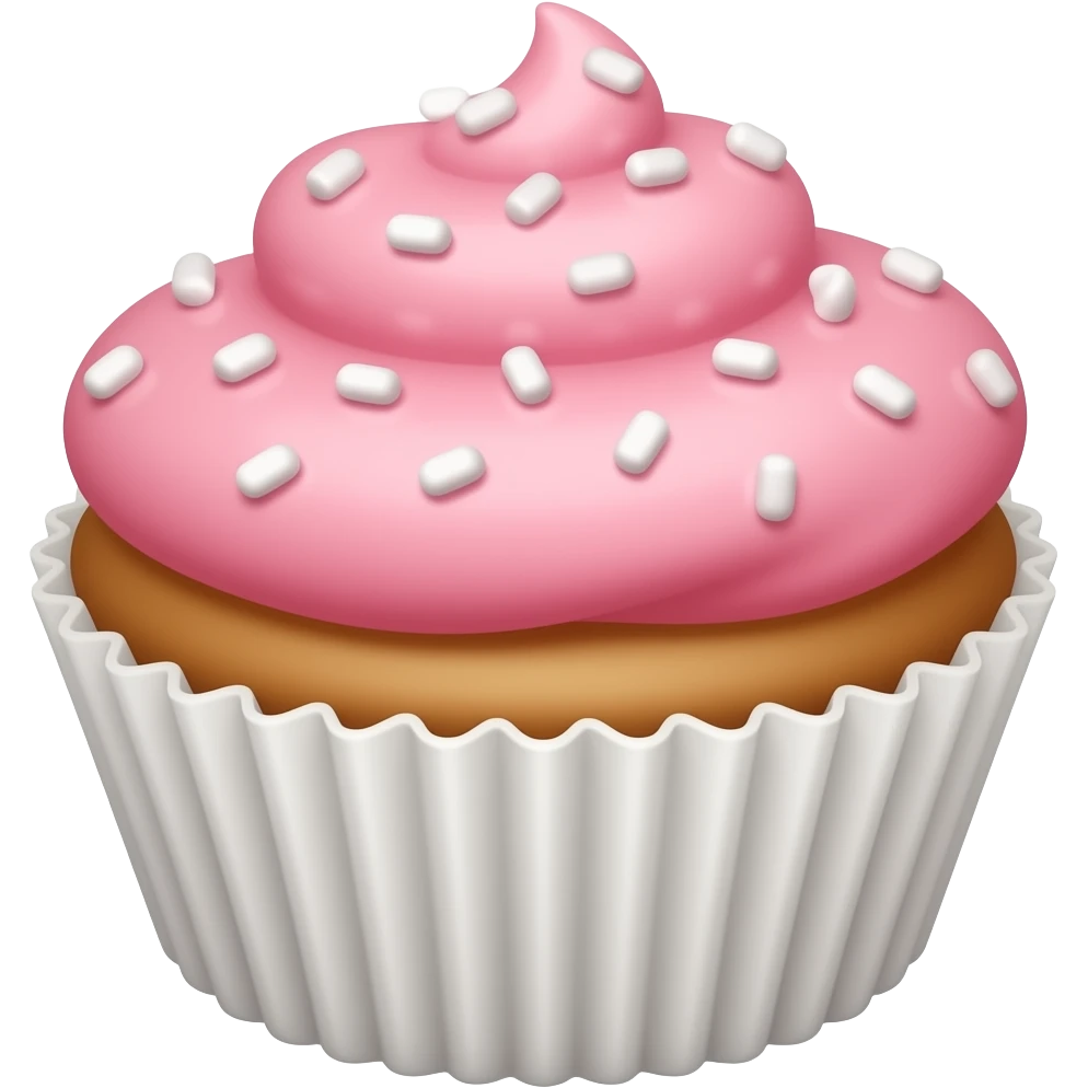 Cupcake with pink icing emoji
