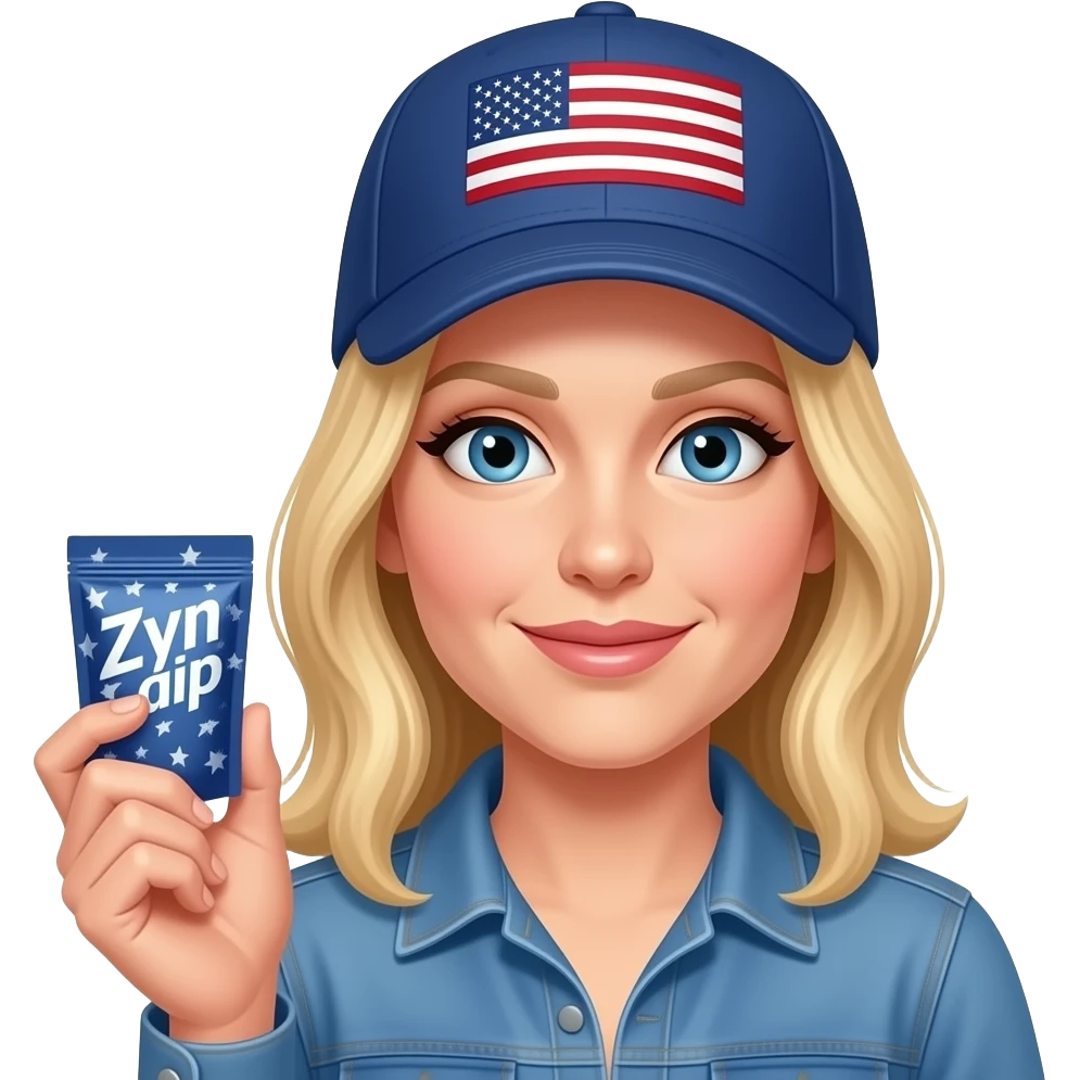 MAGA zyn dip woman blonde emoji
