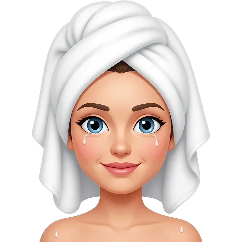 Towel on head after bath emoji