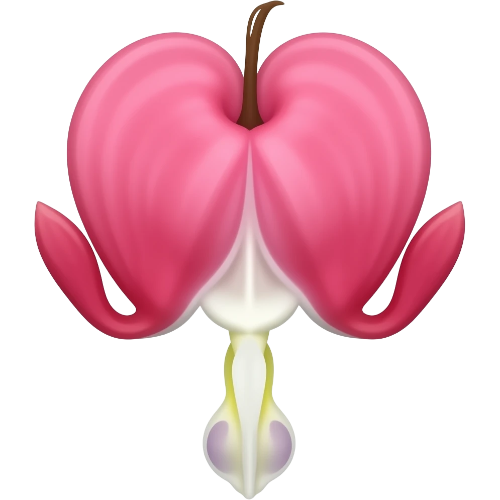 Bleeding heart flower colourless emoji