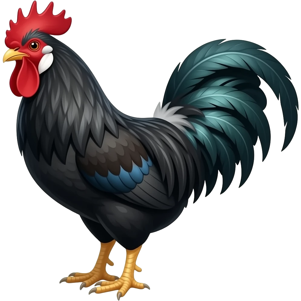 Big black rooster emoji