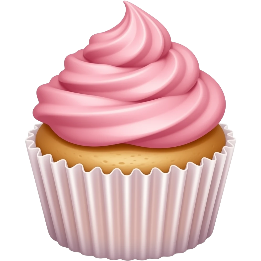Cupcake with pink icing emoji