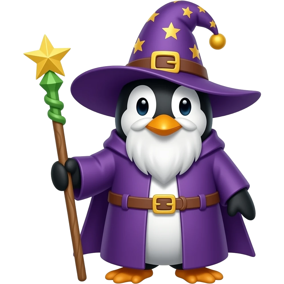 Penguin Wizard emoji
