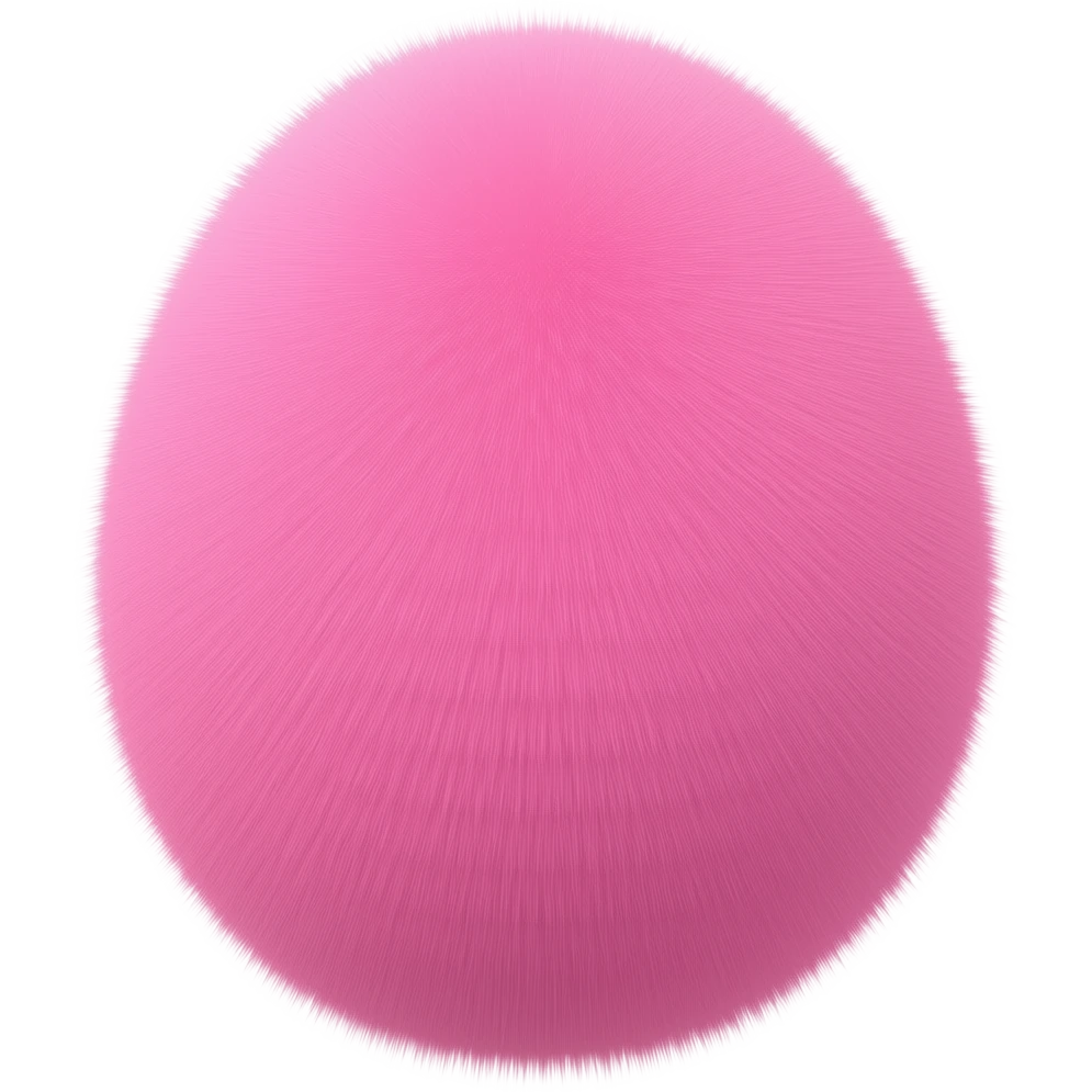 Pink furry egg emoji