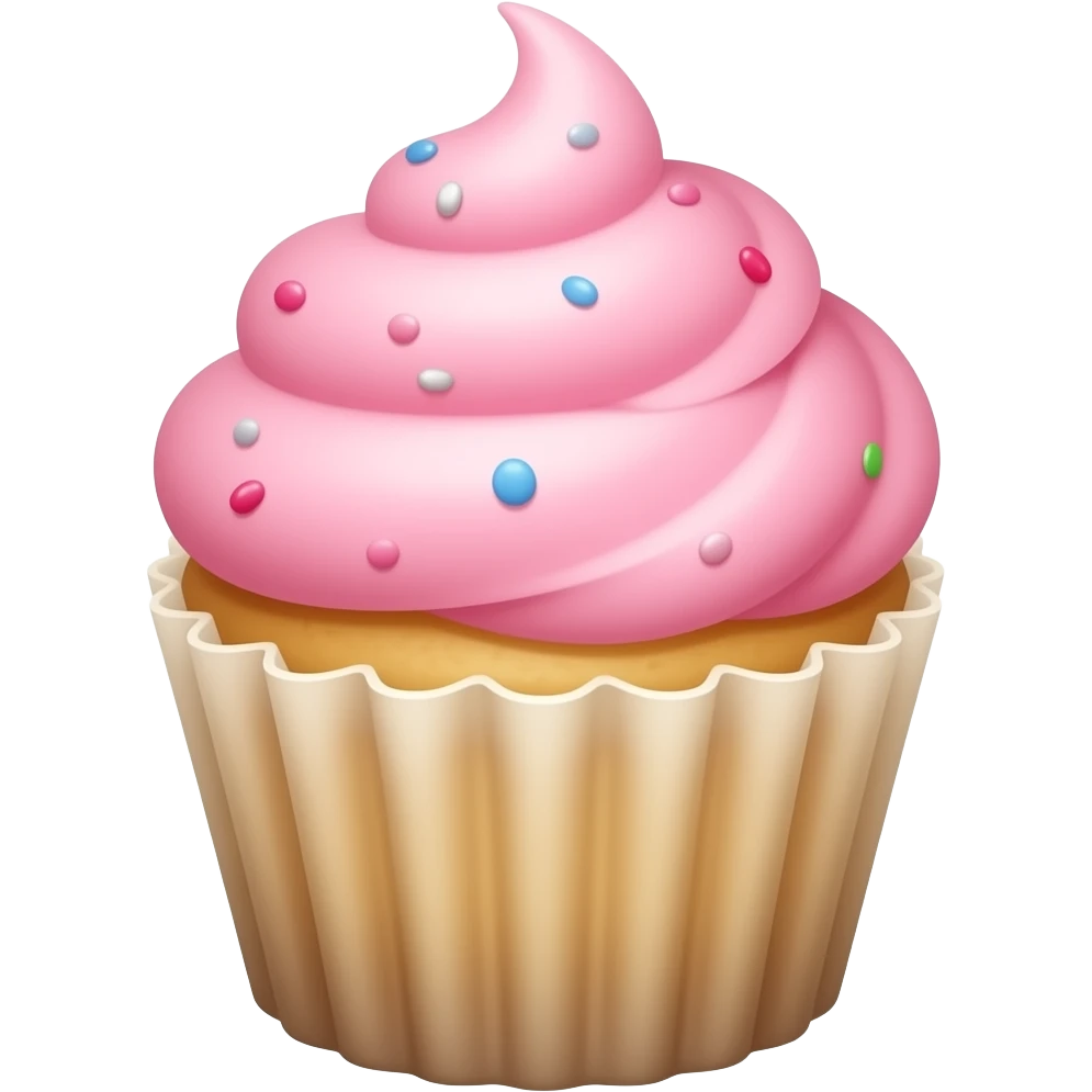 Cupcake with pink icing emoji