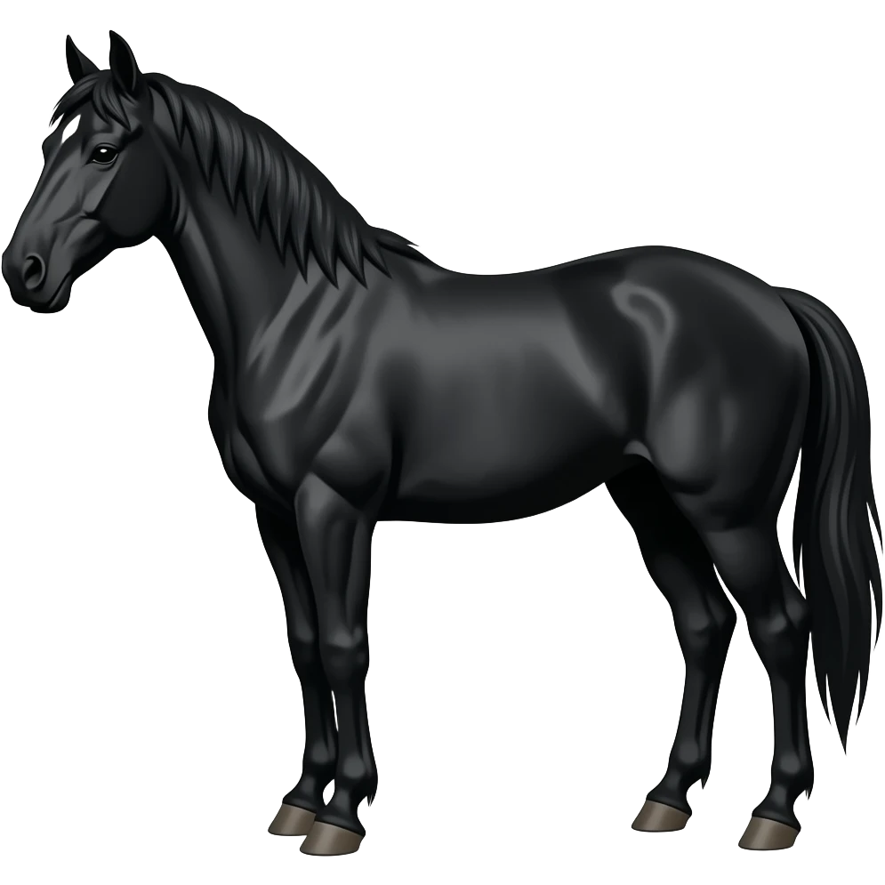 Black horse emoji