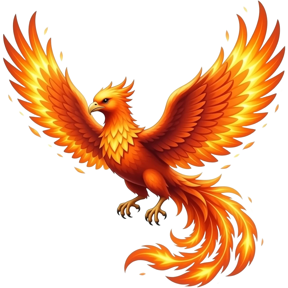make burning bird named phoneix emoji